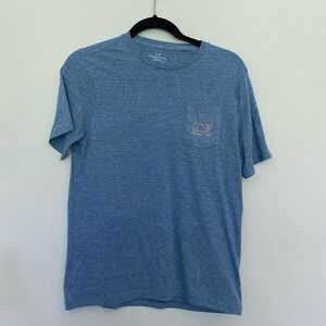 Heather blue Vintage Vines Pocket T Shirt